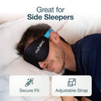 MyHalos® Sleep Mask – 3D Blackout Eye Mask for Women & Men, Side Sleepers, Zero Pressure Memory Foam Eyelash Friendly, Breathable,Award-Winning Sleep Aid for Travel (Black, 1 Count (Pack of 2))