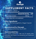 Clarusph Immunity* Supplement, Immune* Nucleotide Complex Blend 400mg Including AMP, CMP, GMP, UMP, Nucleo Immune*, 120 Capsules