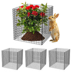 (4 Packs) Plant Protectors from Animals, 14.8" Lx14.8 Wx15.7 H Heavy-Duty Large Wire Plant Cages, Keep Rabbits Out for Vegetables, Shrubs & New Plants
