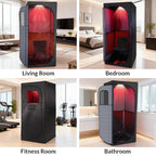 Veloqore Dry Infrared Sauna, Saunas Box with Red Light Therapy for Relaxation, Detox and Muscle Relief, 9 Levels Up to 140°F Personal Indoor Saunas Tent, Portable Sauna for Home, Bedroom, Living Room
