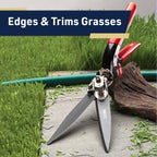 Kings County Tools Grass Shears - Garden Clippers with Rotating Handle