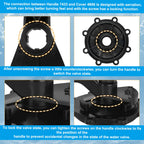 NURATIT 2-Port/3-Port Pool Valve Rebuild Kit Compatible with Jandy 2-way/3-way 4716, 4717 Valves, and Jandy Gray Series Valves. Includes Handle 7433, Valve Cover 4606, Diverter Valve 4720 (2 Pack)