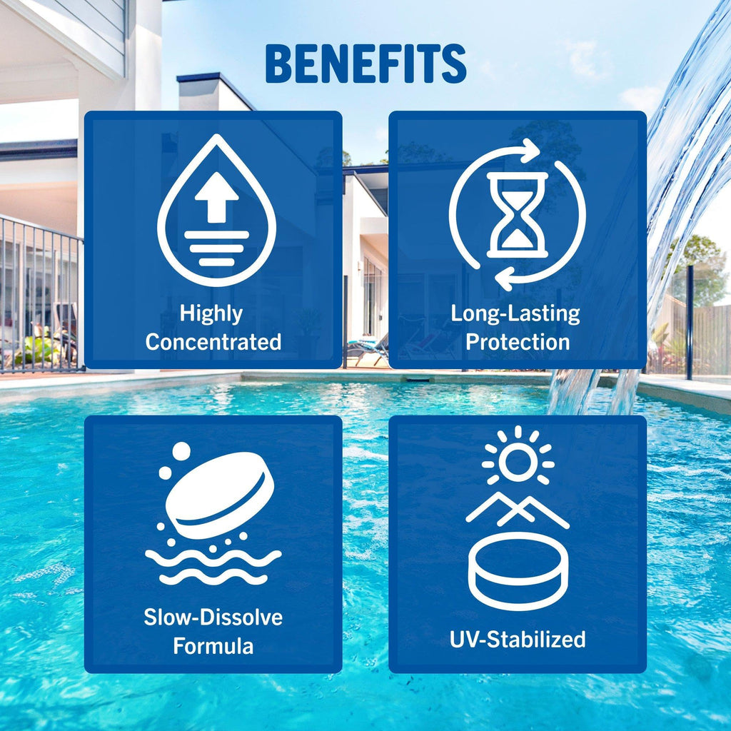 Leslie's 3 Inch Stabilized Chlorine Tablets for Sanitizing Swimming Pools - Individually Wrapped, Slow Dissolving - 90% Available Chlorine - 99% Tri-Chlor - 20 Pounds