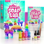 Dan&Darci Unicorn Soap Making Kit - Girls Crafts DIY Project Age 6+ Year Old Kids - Unicorn Girl Gifts - Science STEM Activity Teenage Gift - Make Your Own Soap Kits - Craft Toys Ages 6 7 8 9 10 11 12