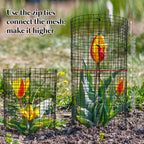 30 PCS Round Plant Protector from Animals, 12 Pack 12'' x 12'' Metal Plant Cages，30Pcs Metal Mesh to Keep Animals Out, Garden Protection Bunny Barricades, Wire Plant Protectors for Rabbit Chicken Duck