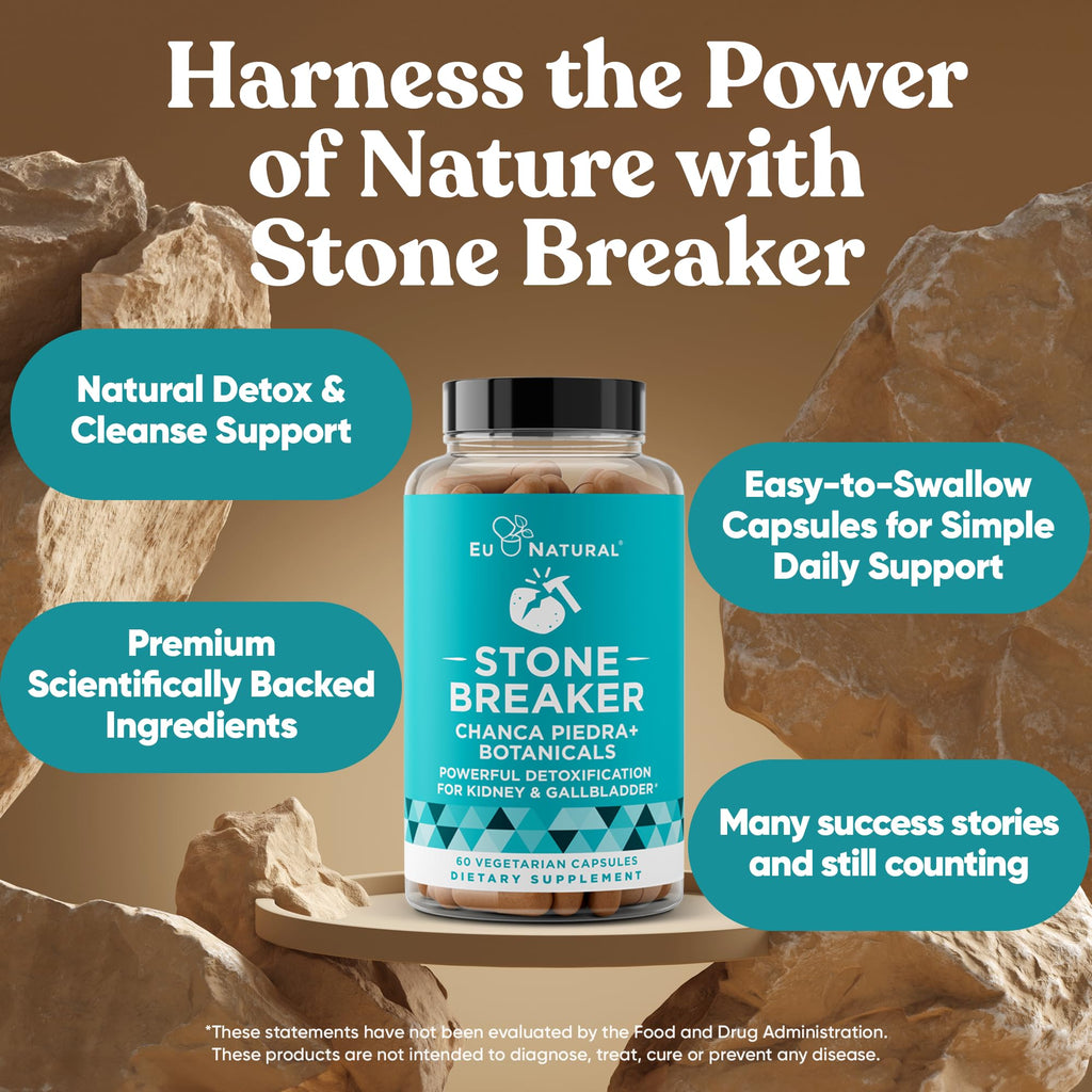 Chanca Piedra Stone Breaker - The Original Stone Breaking Formula with Celery Seed & Parsley - Supports Kidney, Gallbladder & Urinary Tract Cleansing to Help Flush Impurities - 60 Vegetarian Capsules