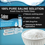 Saline Ampoules - Saline Solution, Sodium Chloride 0.9%, Nasal Cleanse for Babies, Kids, & Adults, Sterile Nasal Care, Wound Cleansing - 50 Count (5ml Each)