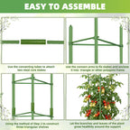 EWPJDK 6-Pack Tomato Cage for Garden Plant Support 48 INCH Garden Stakes Adjustable Tomato Cage for Climbing Plants Pots Vegetables Flowers Fruits (6, 48 Inches)