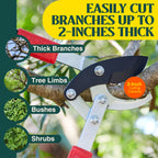 Haus & Garten PowerPRO Compound Action 29" Bypass Loppers - Use as loppers for tree trimming, branch cutters, heavy-duty garden pruning tree clippers, lopping shears