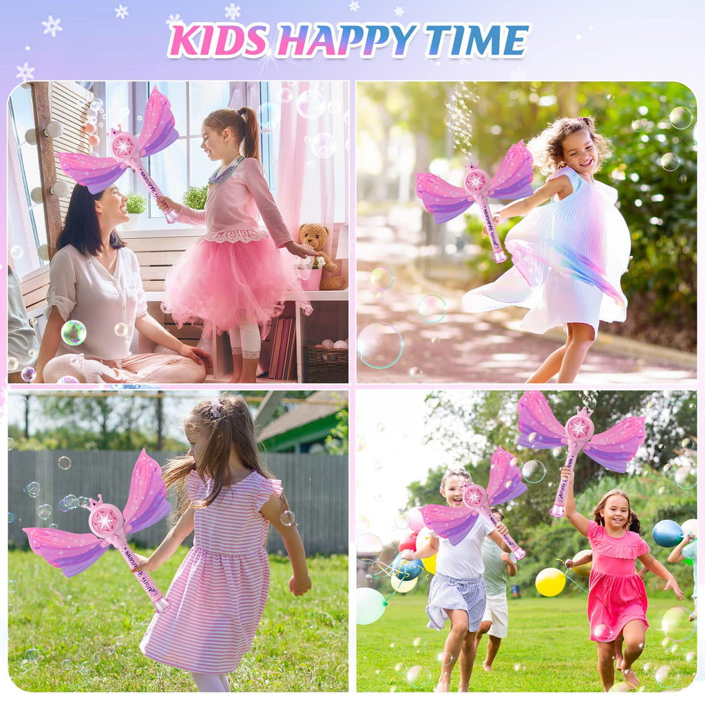 Britik Bubble Wand for Kids, LED Light Music Bubble Toys Girl Gifts Age 3+