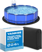 Yankee Pool Liner Pad, 24 Ft Round Puncture Proof Pool Mat, Above Ground Pool Liner Protector Against Tearing, Grass, Under Pool Pad to Prolong Swimming Pool Liner Life