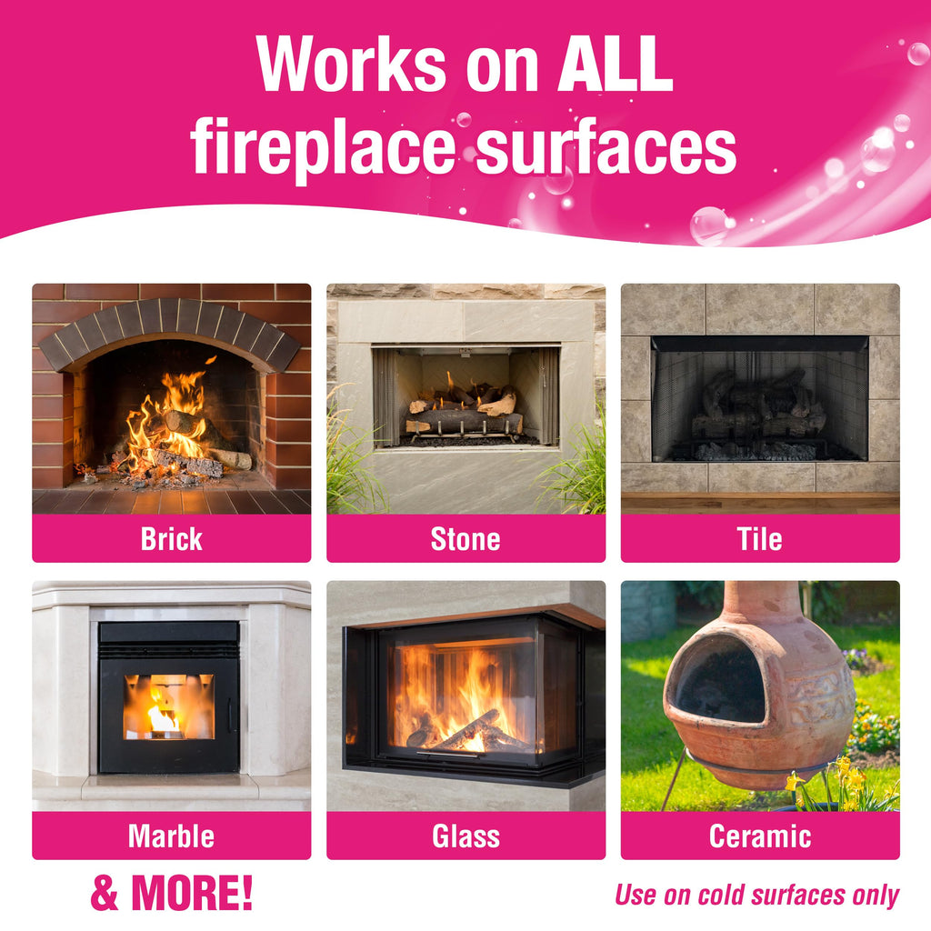 Quick 'n Brite Fireplace Gel Cleaner for Brick, Stone, Rock, Tile, and Marble, Nonabrasive Fireplace Cleaner, Made in the USA, 64oz