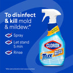 Clorox Plus Tilex Mold and Mildew Remover with Bleach, Spray Bottle, 32 Fluid Ounces, Unscented, Pack of 3