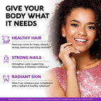 Biotin Gummies with Collagen - Hair Growth Support Skin, & Nail Strength - for Women & Men - Biotin 10000mcg | Keratin | Hyaluronic Acid | B-Complex | Saw Palmetto - Sugar-Free, Mixed Berry, Pack of 2