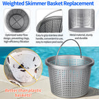 BJFGF Pool Skimmer Basket for Pentair U-3 & Hayward SP1070 Inground Pool Skimmers, 8" Weighted Upgrade Skimmer Basket - Replacement for 08650-0007 SPX1070E & B-9 Filter Baskets