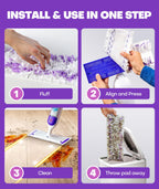 5X Cleaning Power Mop Refills for Swiffer Power Mop, 500+ Strips Multi-Surface PowerMop Refill Pads, 24 Count Disposable Powermop Wood Mops, Replacement Mopping Pad for Floor Cleaning