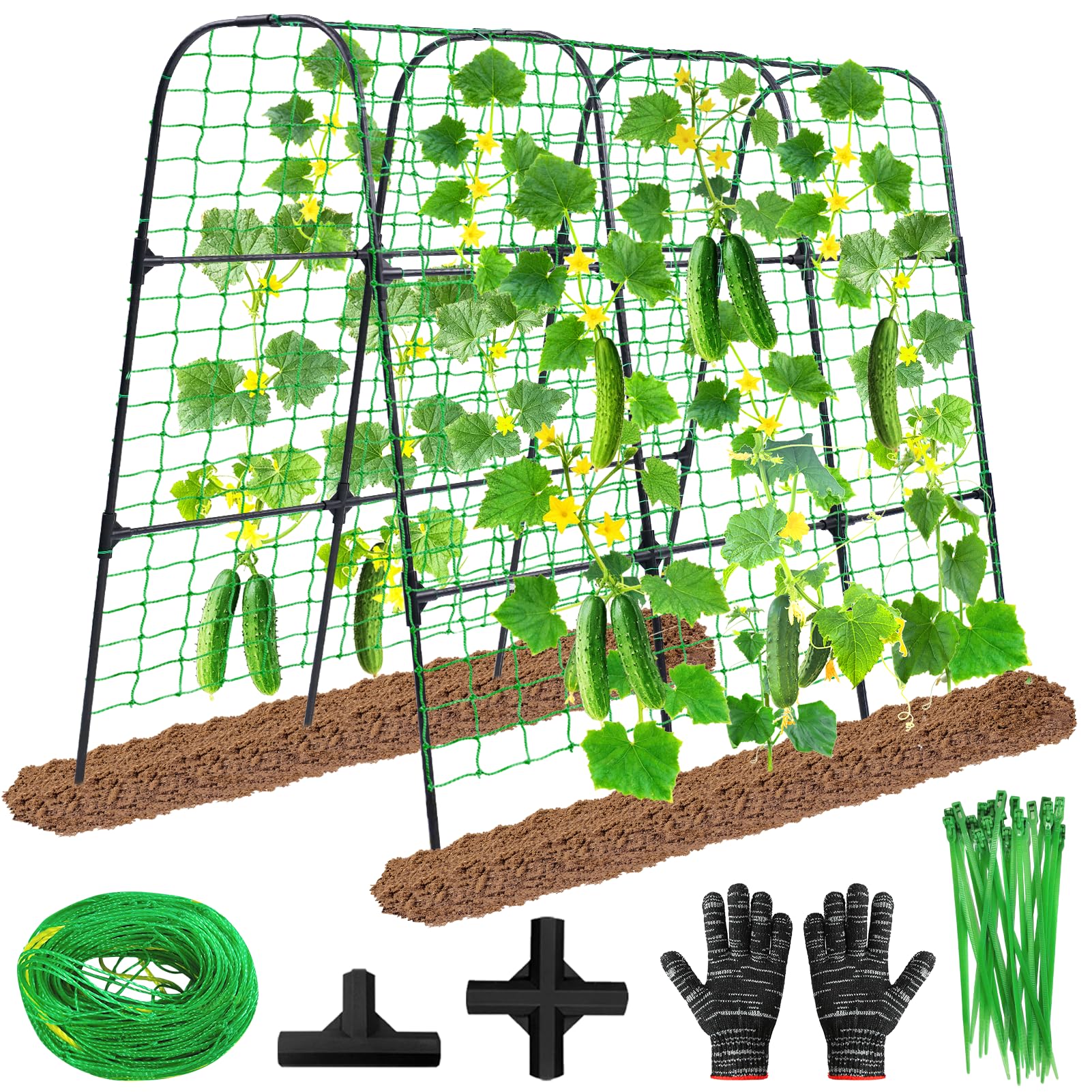 50"x48"Cucumber Trellis, Garden Arch Trellis for Climbing Plants Outdoor