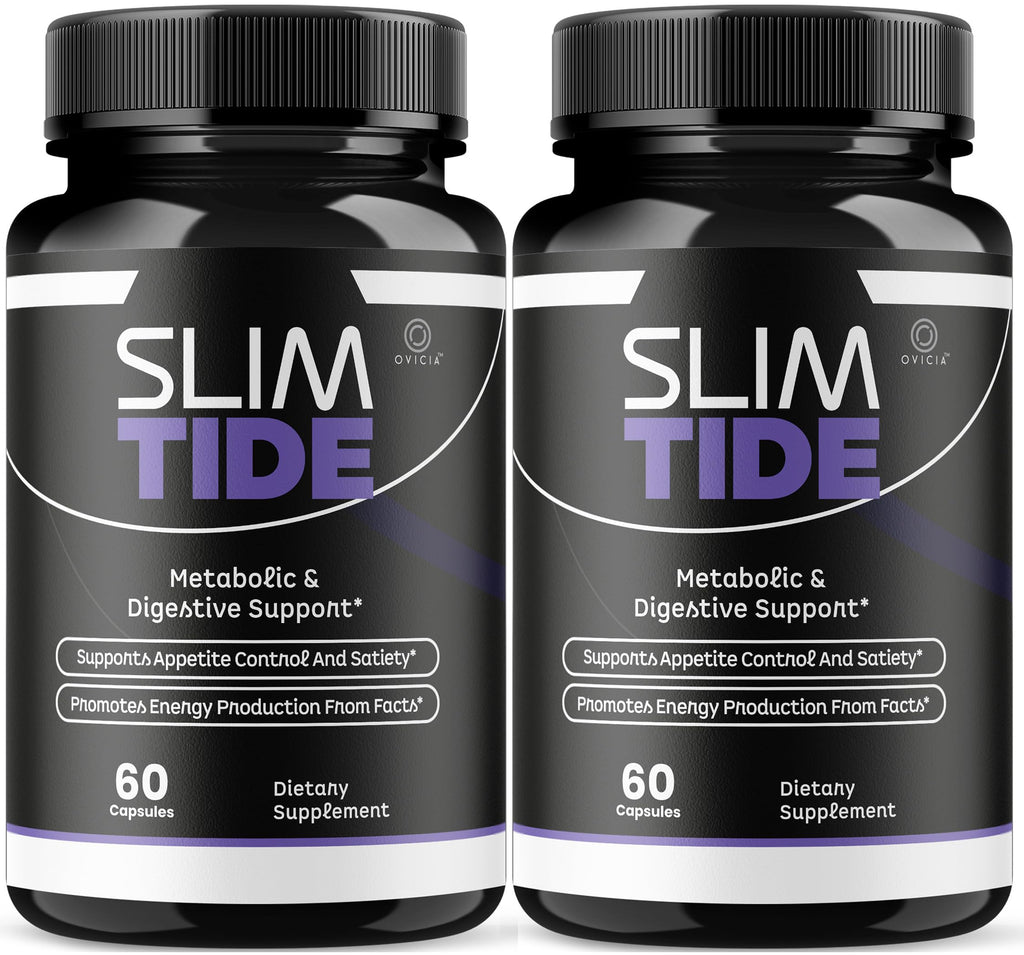 (2 Pack) Slim Tide Capsules - Official Slimtide Advanced Weight Management Formula with Natural Ingredients, Slim Tide Advanced Pills for Wellness & Overall Health Support, 120 Capsules for 2 Months