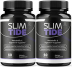 (2 Pack) Slim Tide Capsules - Official Slimtide Advanced Weight Management Formula with Natural Ingredients, Slim Tide Advanced Pills for Wellness & Overall Health Support, 120 Capsules for 2 Months