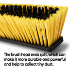 Yocada 18 Inch Push Broom Heavy-Duty Outdoor Commercial Broom Brush Stiff Bristles for Cleaning Patio Garage Deck Concrete Wood Stone Tile Floor 65.3 inch Long