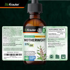 BIO KRAUTER® Perimenopause & Menopause Supplements for Women* - Vegan Motherwort Tincture 2 Fl.Oz 28-Day Supply for Natural Calm & Women's Wellness - Alcohol & Sugar Free - 650 mg per Serving