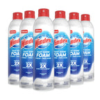 Windex Fast Shine Foam Glass Cleaner, No-Drip Windows, Doors, Mirrors & Countertops Aerosol Cleaning Spray, Streak-Free Shine, Removes Fingerprints, Dust, Dirt, Grime & More 19 oz (Pack of 6)