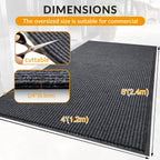 4' x 8' High Traffic Guard Doormat with Rubber Backing(Charcoal Grey)