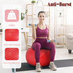 Fitvids Anti-Burst Slip Resistant Exercise Ball - 34-inch, Red, 2,000-Pound Capacity