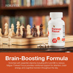 Forever Living - Forever Focus - Brain Clarity and Focus with Cognizin, Bacopa and Vitamins - for Students, Professionals and Seniors - 120 Capsule