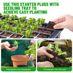 LAPOND 40 Pcs Seed Starter Plugs with Tray, Replacement Grow Sponges Plant Plugs, Great for Soil, Tray or Planting Pods, Promotes Herbs, Vegetables and Flowers Growth