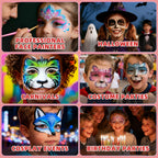 WUO Professional Face Painting Kit for Kids, 12x10g Split Cake Palette