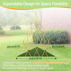 4ft Expandable Bamboo Teepee Trellis for Climbing Plants, Self-Standing Natural Bamboo Trellis for Plant Support, Folding Garden Trellis for Vines Flowers Vegetable Indoor Outdoor