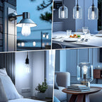 Brightown 6 Pack LED Edison Bulbs, 6W, Equivalent 60W, High Bright 5000K White,750 Lumens, Non-Dimmable, E26 Medium Base ST58 Antique Filament Bulbs with 83+ CRI for Ceiling Fan Bathroom Porch