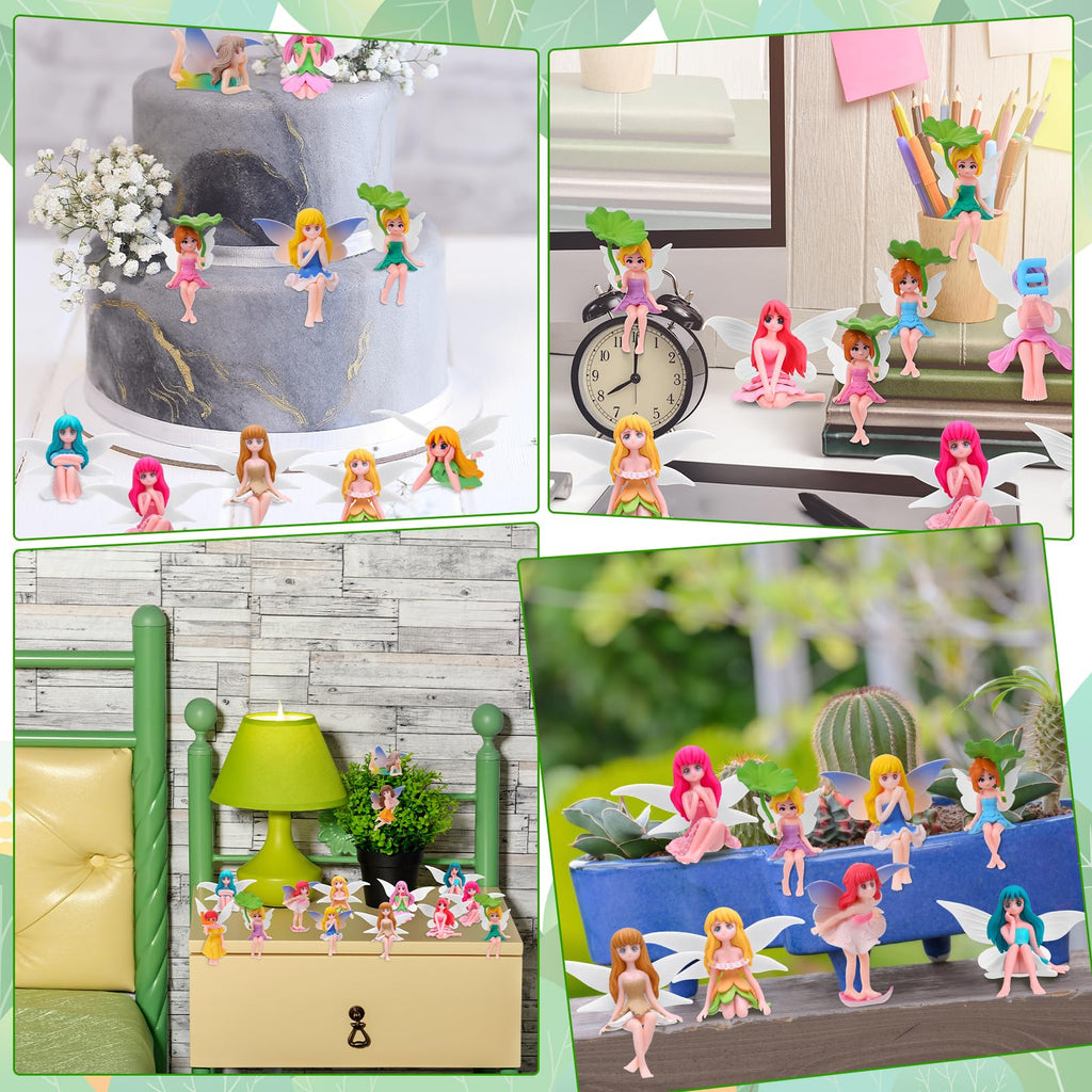 GGSTDDUP 20 Pcs Fairy Figurines Miniature Fairies Full Collection Garden Set