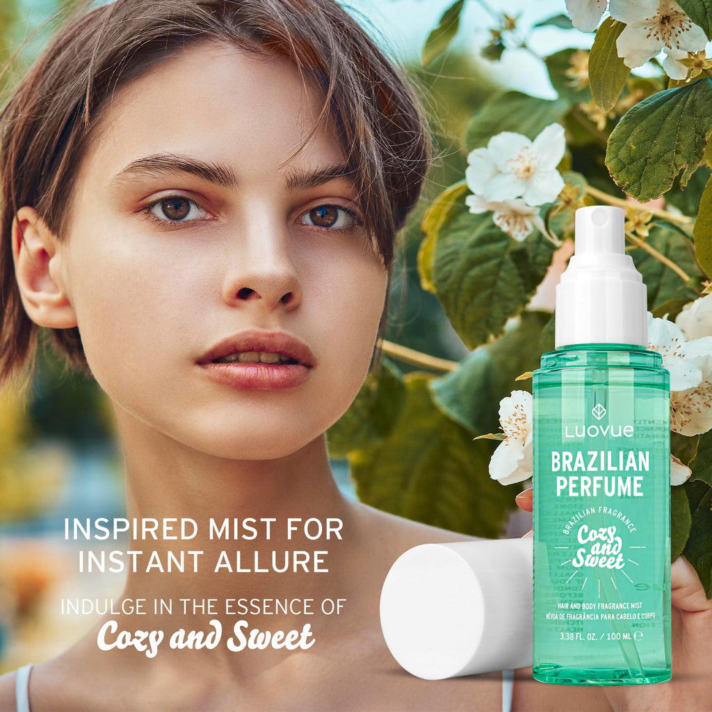 Brazilian Perfume for Women: Long Lasting Brazilian Fragrance - Natural Sweet and Comfortable Hair and Body Fragrance - Fine and Smooth Fragrance Mist, (100 ml)