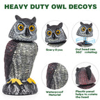 Crobirware 3 Pack Fake Owl Decoys to Scare Birds Away