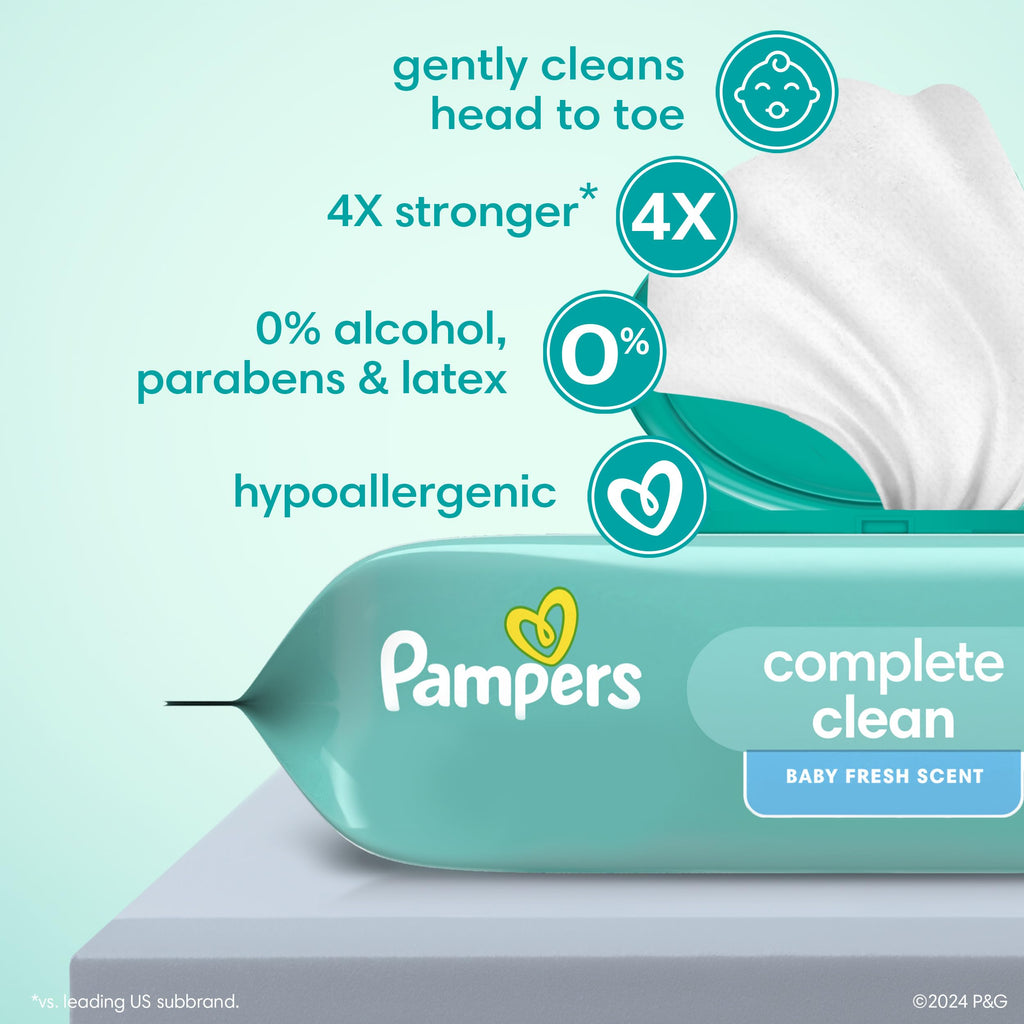 Pampers Complete Clean Baby Wipes - Fresh Scent 12X 864 Count