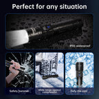 TrixHub Rechargeable Flashlights High Lumens, 5Mode Flash Light with LCD Digital Display, Super Bright Flashlight Adjustable Tactical Flashlight, High Powered LED Handheld Flashlight for Home