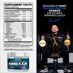 Evogen Amino K.E.M. - EAA & BCAA Powder Pump Volumizer | BCAAs Amino Acids Supplement for Blood Flow, Muscle Growth, & Hydration | Blueberry Apple | 30 Servings