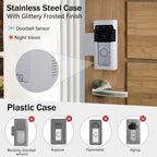 Homalor Anti Theft Ring Doorbell Mount: White Ring Doorbell Door Mount Blink Camera Holder - Metal, No Drill Required