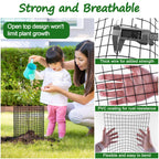 Aifanss 30 Pcs Plant Protectors from Animals, 16x12 Inch Large Metal Plant Cages Chicken Wire Cloche with Zip Ties and Stakes to Keep Animals Out, Garden Vegetables Shrubs Protection Bunny Barricades