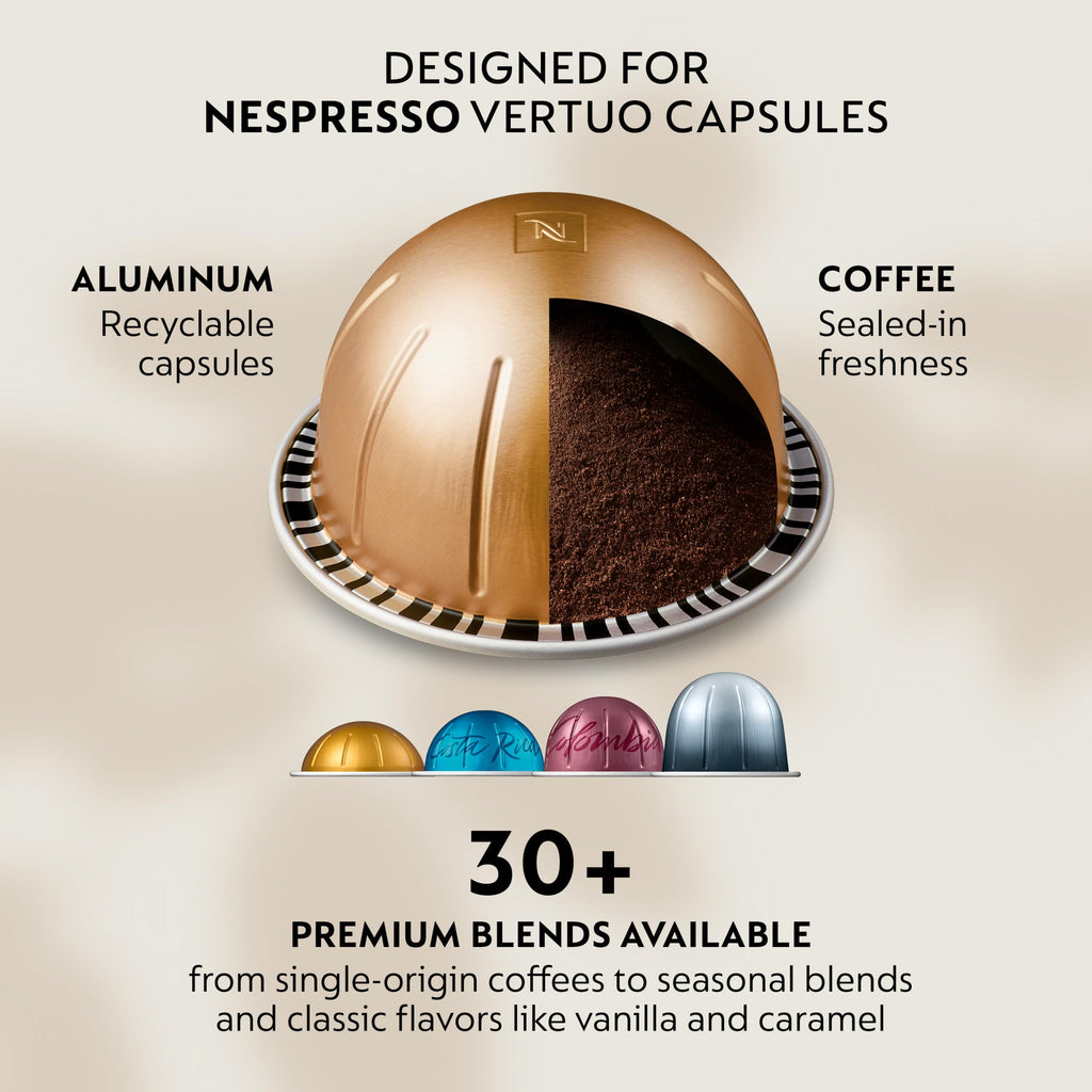 Nespresso Vertuo, Stormio, Dark Roast, 30-Count Coffee Pods