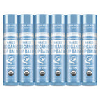 Dr. Bronner’s Organic Lip Balm 6-Pack (.15oz) Natural, Moisturizing, Petroleum-Free Lip Moisturizer with Beeswax & Avocado Oil for Dry Lips, Men & Women - Unscented
