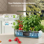 SUNCOZE Hydroponics Growing System Kit with 24W Dimmable LED Light, Black