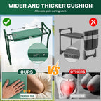 Zelurelle Garden Kneeler and Seat with 2 Tool Pouches for Gardening Work