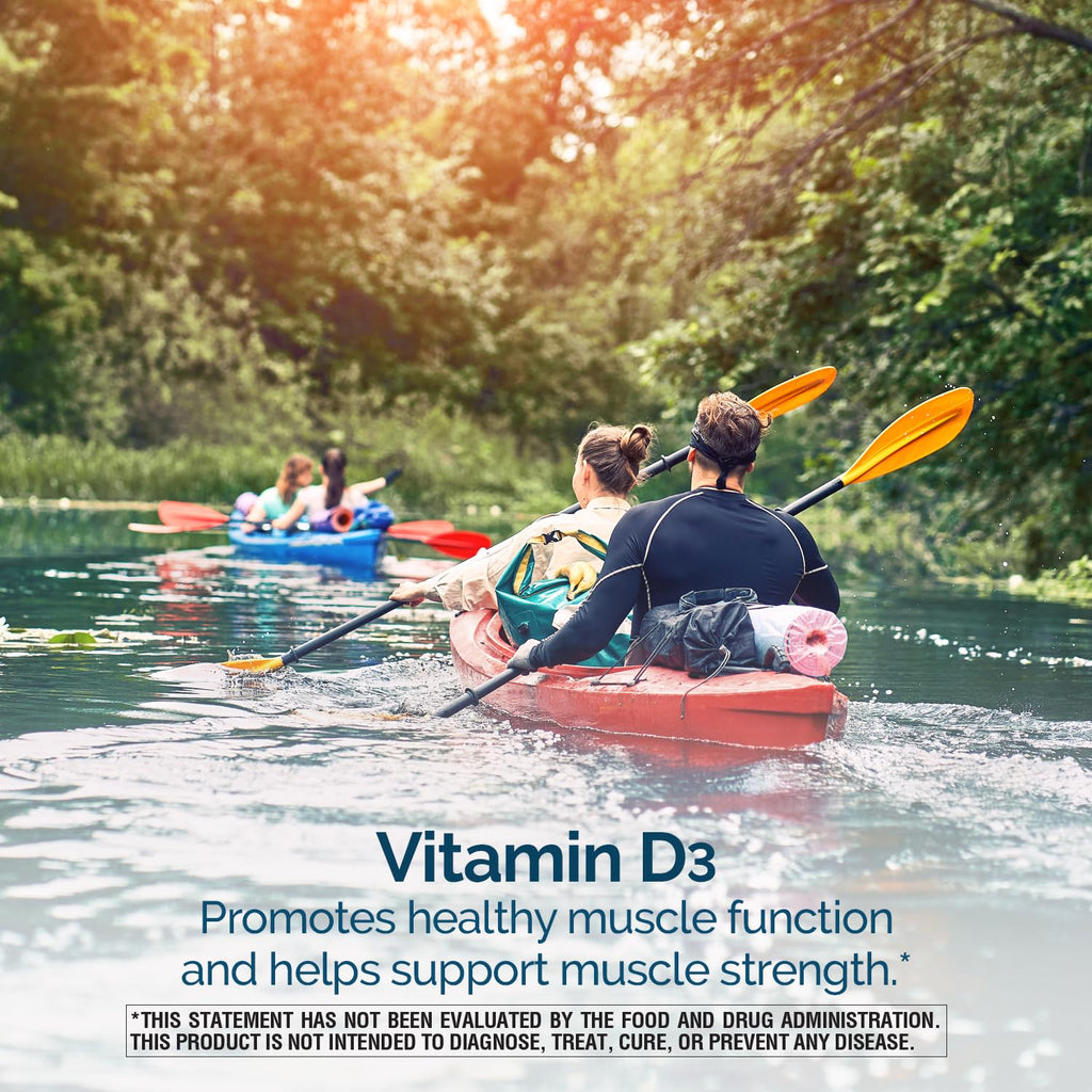 Nature's Wonder Vitamin D3 5000iu (125mcg) High Potency, Dietary Supplement to Support Bone Health and Immune System, Gluten Free, 360 Softgels, 1 Year Supply (Pack of 2)