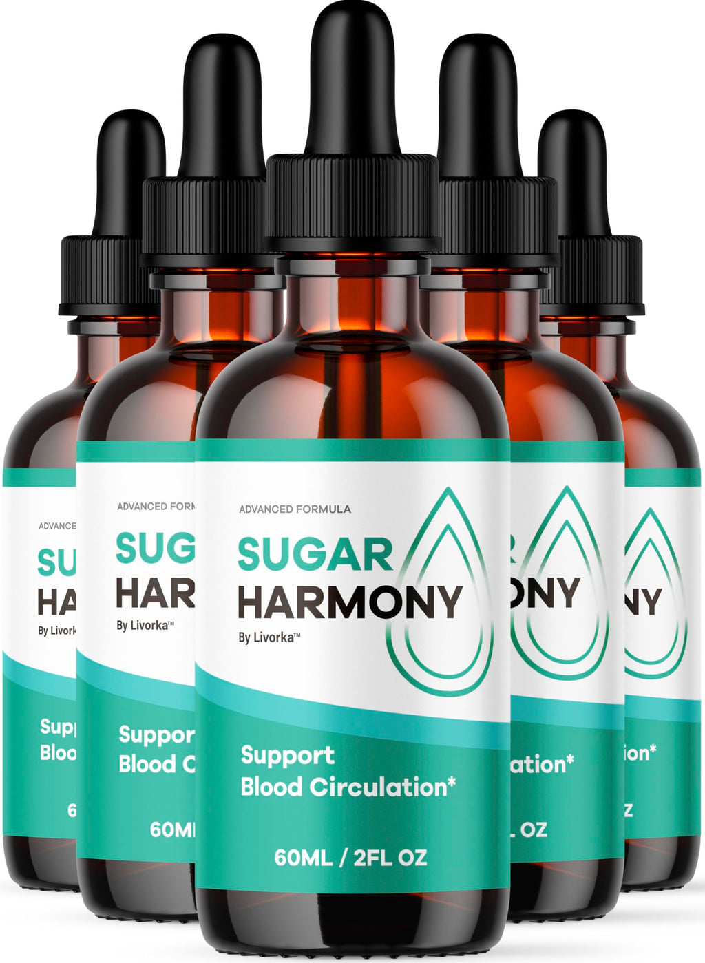 (5 Pack) Sugar Harmony Drops - Official SugarHarmony Advanced Premium Liquid Formula Support Drops - Maximum Strenght, Natural Ingredients For Overall Health & Wellness Reviews, 5 Bottles For 5 Months