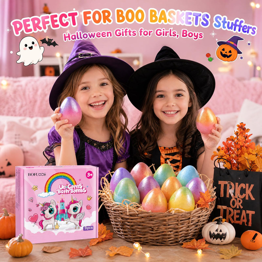 Bofuoos Unicorn Bath Bombs with Surprise Toys Inside, Girls Birthday Gifts
