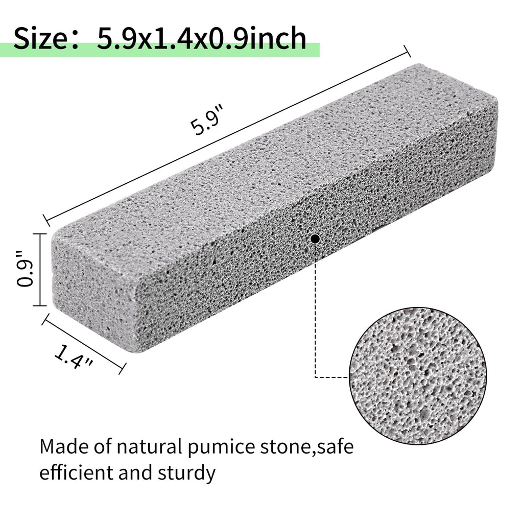 25 Pieces Pumice Stone Toilet Bowl Cleaner, Pumice Scouring Stick Remove Hard Water Ring in Toilet, Pumice Stones for Cleaning, Household, Bath, Kitchen, Pool (5.9 x 1.4 x 0.9 Inches)