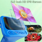 Odatay Microscope for Kids with 12 Slides, 100X-1000X 1080P Digital Handheld Kids Microscope, Mini Portable Pocket Miniscope Science Toys Gifts for 3+ 4 5 6 7 8 9 10 11 12 Year Old Boys Girls, Blue